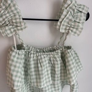 Petal & Pip gingham crop top. US Size 4